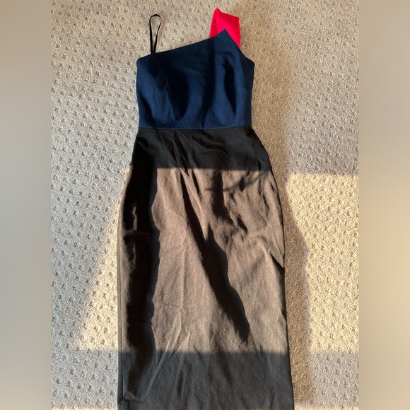 Roland Mouret for Banana Republic one shoulder cocktail dress size 0 - Picture 3 of 4